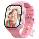 AXYWINBO Smartwatch 4G con Videollamada, Localizador Smart Watch GPS/WIF/Bluetooth, con Imagen y Chat de Voz, Reloj Inteligente Podómetro Caloría Música SOS, para Niños Mayores de 5 años, Rosa