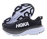 HOKA one one Femme Bondi 8 Wide Running Shoes, Black White, 42 EU