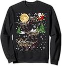 keoStore Dinosaur T-rex Tree Christmas Sweater Xmas Pet Dino Trex Sweatshirt ds1417 Sweater Black
