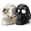 Dequera® > Resin Human Skull Ashtray Home Ornaments for Scary Halloween Decorations, Decorative Skulls, Skeletons Figurines for Bar Accessories, Smoking Room Decor for Smokers (Combo)