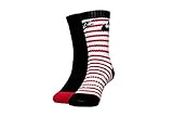 Nike Boy`s High Crew Socks, 2 Pack, Black(bnk5152-3208)/Stripes Red, Youth Sock Size 5-6 (Kids' Shoe Size 9C-13C)