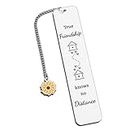 Long Distance Friendship Sunflower Bookmark Gifts for Women Going Moving Away Farewell Gift for Best Friend Her Bestie BFF Sister Christmas Valentines Anniversary Birthday Wedding Graduation Gifts
