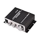 Audio Power Amplifier, 2 Channel Hi-Fi Audio Stereo Auto Car Home Audio Power Amplifier Digital Amp(Black)