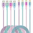 iPhone Charger 6ft 4Pack Lightning Cable Apple MFi Certified Colorful Kawaii Nylon Braided USB Fast Charging Cord for iPhones 14 13 12 11 Pro MAX Xs XR SE X 8 7 6 5 S Plus iPod iPad