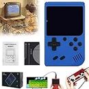Handheld Gaming Console, Portable Retro Video Game Console with Game Controller, 2.6in 400-in-1 Gaming Console, Supports 2 Players (Blue)