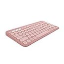 Logitech Pebble Keys 2 K380s, Multi-Device Bluetooth Wireless Keyboard with Customisable Shortcuts, Slim and Portable, Easy-Switch for Windows, macOS, iPadOS, Android, Chrome OS - Tonal Rose