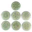 mookaitedecor Green Aventurine Reiki Stones Crystal Grid Set, Engraved Magic Archangel Symbols Polished Chakra Palm Stone for Crystal Healing Reiki Wiccan Gifts