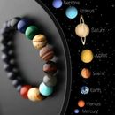Eight Planets Natural Stone Gemstone Beaded Stretch Bracelet for Inspiration