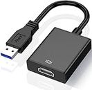 2024 Newest USB 3.0 to HDMI Adapter,USB 3.0 to HDMI 1080P Full HD Video Audio Converter with Audio for PC Laptop Projector HDTV Compatible with Windows XP 7/8/8.1/10