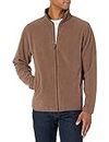 Amazon Essentials Men's Full-Zip Polar Fleece Jacket (Available in Big & Tall), Brown Heather, Medium