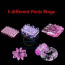 Cock Ring Vibrating Penis Sleeve Extender Clitoris Couples Massager Sex Toy