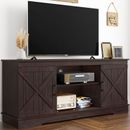 Farmhouse TV Stand Cabinet for TVs Up to 65 inch TV Media Console with Barn Door
