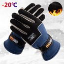 -20℃ Winter Warm Fleece Gloves Men Thermal Sports Cycling Snow Thick Gloves