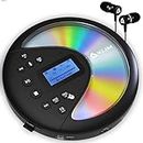 KLIM Discover + Reproductor de CD Portátil + Nuevo 2024 + Discman con batería de Larga duración y Auriculares + Radio FM Portátil Compatible con MP3, SD Card, Bluetooth + Ideal para Coches