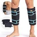 Shin Splint Ice Packs for Injuries Resuable Gel, Calf Ice Pack Wrap Cold Compression Sleeve for Runner, Shin Splints Leg Pain Relief Support Cold Pack, Relief for Swelling and Inflammation (Pack of 2)