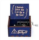 RVM Toys Wooden Harry Potter Music Box Vintage Hand Crank Classical Musical Gifts for Birthday Gift for Men Boys Girls Women Blue