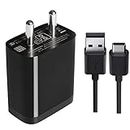Siwi Fast Type-C Charger for Samsung Galaxy S10 Plus / S 10 Plus Charger Original Adapter Like Wall Charger | Mobile Charger | Fast Charger | Android USB Charger With 1 Meter USB Type C Charging Data Cable (2.4 Amp, TMI7, Black)