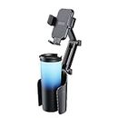 Cup Holder Phone Mount for Car, Tryone 2 in 1 Newest Phone Holder Car Cupholder Adjustable Long Neck Universal Cupholder Cell Phone Holder Cradle for iPhone, Samsung, Google and All Phones (Black)