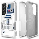 Case for Samsung Galaxy S21+, S21 Plus Case, R2D2 Astromech Droid Robot Pattern Shock-Absorption Hard PC and Inner Silicone Hybrid Dual Layer Armor Defender Case for Samsung Galaxy S21 Plus