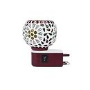 Prathna Ceramic Aroma Diffuser | Kapoor Dani Cum Night Lamp Multi Functional Essential Oil Camphor Burner For Fragrance With Switch On/Off Button For Heating Dn_17(Round)