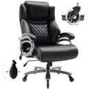 Red Barrel Studio® Czarnetzki Ergonomic Executive Chair Home Office Chair for Heavy People /Upholstered in Black | 52 H x 28 W x 32 D in | Wayfair