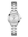 GUESS 30MM Classic Watch, Silver-tone, NS, GUESS Women's Stainless Steel Polished Petite Bracelet Watch