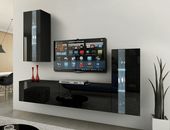 Living Room Furniture Set MODERN TV unit Entertainmet cabinet  Black White GLOSS