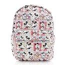 Finex Mickey Mouse and Minnie Mouse Canvas Backpack with Laptop Storage Compartment Comic Square for School College Daypack Causal Travel Bag