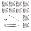 DIY Crafts Large Safety Pins Size 3, 1.8inch /45mm Durable, Rust-Resistant Nickel Plated Steel Set- Sewing Accessories Kit for Baby Clothing, Crafts & Arts (Pack of 400 Pcs, DIY Special Pins)