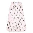 HALO Disney Baby 100% Cotton Sleepsack Swaddle, 3-Way Adjustable Wearable Blanket, TOG 1.5, Minnie Fun, Newborn, 0-3 Months