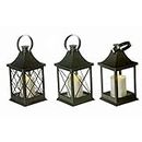 Maison Concepts LED Coach House Outdoor Lantern with Candle - Set of 3