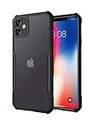 Solimo TPU, Plastic Transparent Black Bumper Case (Hard Back & Soft Bumper Cover) with for Apple iPhone 11 - Black