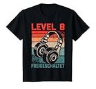 Kinder 8. Geburtstag Jungen Video Gamer Level 8 Freigeschaltet Kids T-Shirt