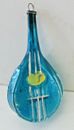 West Germany Glass Music Musical Instrument Lyre blue Christmas Ornament 