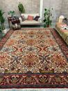 XL Vintage Arts and Crafts, W Morris style Rug 400x296 cm, Red Blue 