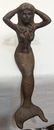 Large Cast Iron Sitting Mermaid Statue 11" X 4" Garden Decor 3.7Lbs New Arms Up