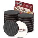 Yelanon Non Slip Furniture Pads -16pcs 75mm Furniture Grippers, Non Skid for Furniture Legs,Self Adhesive Rubber Furniture Feet,Anti Slide Furniture Hardwood Floors Protectors for Keep Couch Stoppers