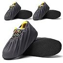 Linwnil Premium Waterproof Shoe Covers - Outdoor Protection with Reflective Safety and Non-Slip Sole (Option B/3Pairs)