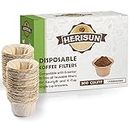 HERISUN Lot de 300 filtres à café jetables pour portion unique 1.0 et 2.0 - Utilisation en papier avec capsules filtrantes réutilisables K Cup (naturel)