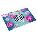 Mother's Day Front Door Mats Floral Non Slip Low-Profile Easy to Clean Durable Dirt Resistant Indoor and Outdoor Carpet Rugs For Indoor Entryway and Outdoor Patio Toilet 15.7"×23.6" (muticolor)