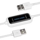SALCAR Câble de Transfert USB 2.0 PC à PC/Data Link pour Les Ordinateurs, PCs Portables, Laptops