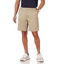 Amazon Essentials Pantalón corto elástico de golf y corte clásico (disponible en tallas grandes y largos especiales) Hombre, Marrón Caqui, 36W