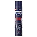 NIVEA MEN Everyday Active Aerosol Deodorant (250ml), 48HR Anti-Perspirant Deodorant for Men, Male Deodorant Spray with Fresh Scent