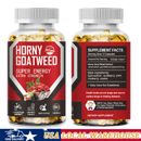 Horny Goat Weed with Maca Root Extract Capsules, Ginseng Testosterone Booster 