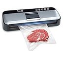 Vacuum Sealer Machine Lychee Full Automatic Food Sealer One-Touch Vacuum Sealing Machine no-open lid for Sous Vide and Food Storage Preservation + Vacuum Sealer Bags and Hose Dry Moist Canister Modes