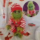 2024 Christmas Decor Grinch Baby Stuffed Plush Toys Grinch Doll Xmas Kids Gifts