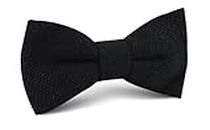 Mr Martin Black Linen Bow Tie Black 100% Linen Mr Martin Black Linen Bow Tie