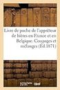 Livre de Poche de l'Apprêteur de Bières En France Et En Belgique. Coupages Et Mélanges