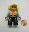 Lego Duplo TRAIN WORKER AIRPLANE PILOT MAN WORKER Yellow Vest for AIRPORT