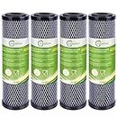 Aqualink 1 Micron 2.5" x 10" Whole House CTO removal Carbon Water Filter Cartridge Replacement for Countertop Water Filter System,Dupont WFPFC8002,WFPFC9001,FXWTC,SCWH-5,WHEF-WHWC,AMZN-SCWH-5,4Pack